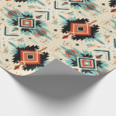 Zuidwestelijke woestijn blauw Adobo terracotta pat Cadeaupapier (Hoek)