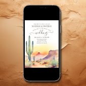 Zuidwestelijke woestijn Cactus Alles in één bruilo Kaart