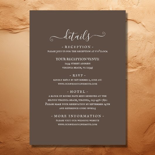 Zuidwestelijke woestijn Cactus Alles in één bruilo Kaart