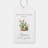 Zuidwestelijke Woestijn Cactus Bruidsdouche Aangep Cadeaulabel (Achterkant)