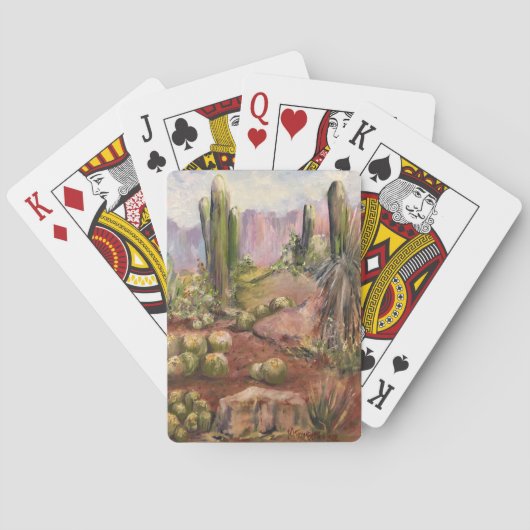 Zuidwestelijke woestijn Cactus Card Deck Pokerkaarten (Achterkant)