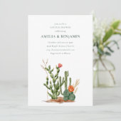 zuidwestelijke woestijn cactus koppels douche kaart (Staand voorkant)