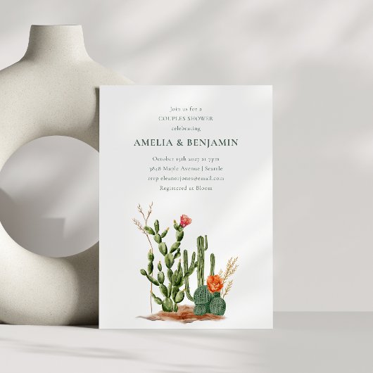 zuidwestelijke woestijn cactus koppels douche kaart