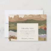 Zuidwestelijke Woestijn Cactus Landschap Wedding Bedankkaart (Voorkant)