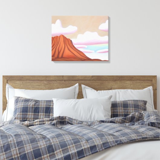 Zuidwestelijke woestijn en Mesa Minimalistische ku Canvas Afdruk (Insitu (Slaapkamer))