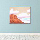 Zuidwestelijke woestijn en Mesa Minimalistische ku Canvas Afdruk (Insitu (Houten vloer))