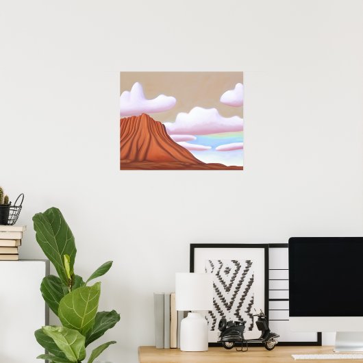 Zuidwestelijke woestijn en Mesa Minimalistische ku Poster (Thuiskantoor)