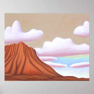 Zuidwestelijke woestijn en Mesa Minimalistische ku Poster