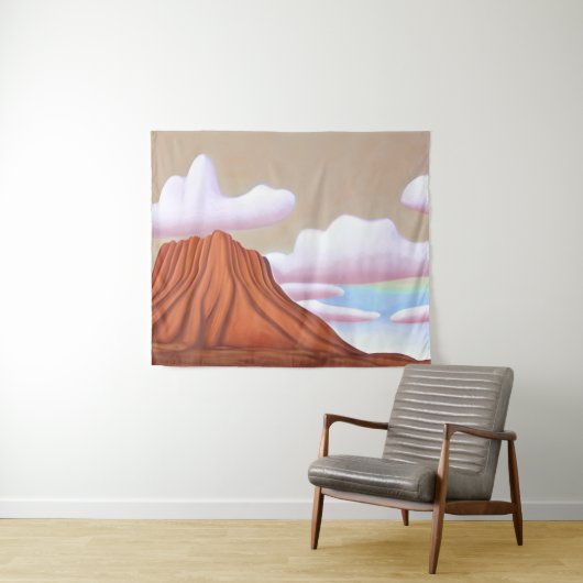 Zuidwestelijke woestijn en Mesa Minimalistische ku Wandkleed (In Situ (horizontaal))