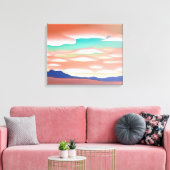 Zuidwestelijke woestijn en Sky minimalistische kun Canvas Afdruk (Insitu (Woonkamer))