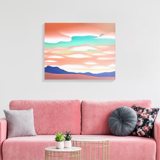 Zuidwestelijke woestijn en Sky minimalistische kun Canvas Afdruk (Insitu (Woonkamer))