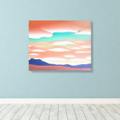 Zuidwestelijke woestijn en Sky minimalistische kun Canvas Afdruk (Insitu (Houten vloer))