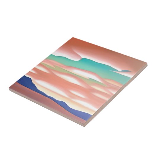 Zuidwestelijke woestijn en Sky minimalistische kun Tegeltje (Zijkant)