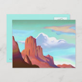 Zuidwestelijke woestijn met bergen minimalistische briefkaart (Voorkant / Achterkant)