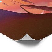 Zuidwestelijke woestijn met bergen minimalistische poster (Hoek)