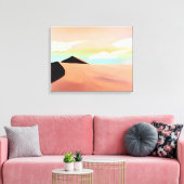 Zuidwestelijke woestijn met duinen minimalistische canvas afdruk (Insitu (Woonkamer))