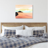 Zuidwestelijke woestijn met duinen minimalistische canvas afdruk (Insitu (Slaapkamer))