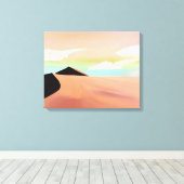 Zuidwestelijke woestijn met duinen minimalistische canvas afdruk (Insitu (Houten vloer))