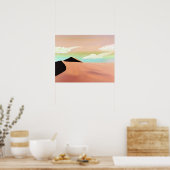 Zuidwestelijke woestijn met duinen minimalistische poster (Keuken)