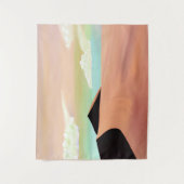 Zuidwestelijke woestijn met duinen minimalistische wandkleed (Voorkant)