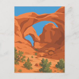 Zuidwestelijke woestijn rotsboog landschap poster briefkaart