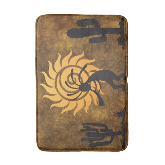 Zuidwestelijke woestijn Sun Kokopelli Badmat (Voorkant Verticaal)