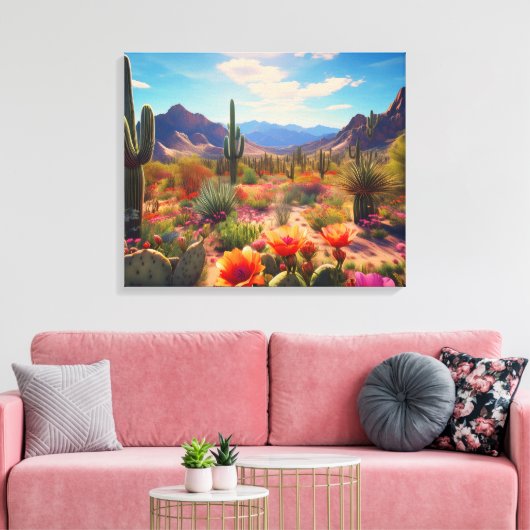 Zuidwestelijke Woestijn Uitgerekt Canvas Print (Insitu (Woonkamer))