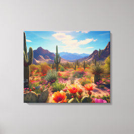 Zuidwestelijke Woestijn Uitgerekt Canvas Print