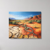 Zuidwestelijke Woestijn Uitgerekt Canvas Print (Voorkant)