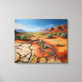 Zuidwestelijke Woestijn Uitgerekt Canvas Print