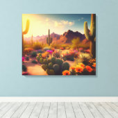 Zuidwestelijke Woestijn Uitgerekt Canvas Print (Insitu (Houten vloer))