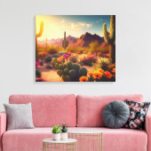 Zuidwestelijke Woestijn Uitgerekt Canvas Print (Insitu (Woonkamer))