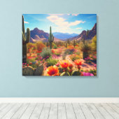 Zuidwestelijke Woestijn Uitgerekte Canvasprint Canvas Afdruk (Insitu (Houten vloer))