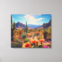 Zuidwestelijke Woestijn Uitgerekte Canvasprint