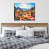 Zuidwestelijke Woestijn Uitgerekte Canvasprint Canvas Afdruk (Insitu (Slaapkamer))
