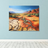 Zuidwestelijke Woestijn Uitgerekte Canvasprint Canvas Afdruk (Insitu (Houten vloer))