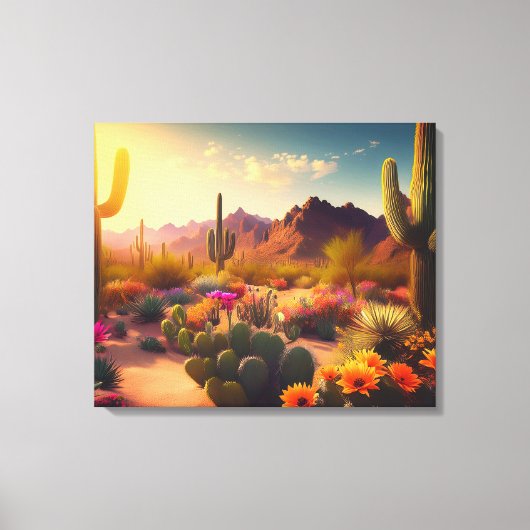 Zuidwestelijke Woestijn Uitgerekte Canvasprint Canvas Afdruk (Voorkant)