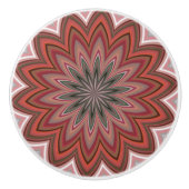 Zuidwestelijke woestijn - ventilator Mandala Red Keramische Knop (Voorkant)
