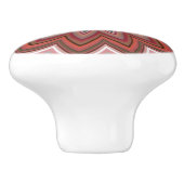 Zuidwestelijke woestijn - ventilator Mandala Red Keramische Knop (Zijkant)