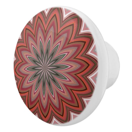 Zuidwestelijke woestijn - ventilator Mandala Red Keramische Knop (Rechts)
