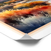 Zuidwestelijke woestijn Waterverf kleurrijk landsc Poster (Hoek)