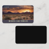 Zuidwestelijke woestijn Western Sunset Visitekaart Visitekaartje (Voorkant / Achterkant)