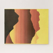 Zuidwestelijke woestijn zonsondergang met bergen legpuzzel (Horizontaal)