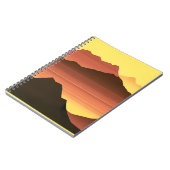 Zuidwestelijke woestijn zonsondergang met bergen notitieboek (Linkerzijde)