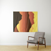 Zuidwestelijke woestijn zonsondergang met bergen wandkleed (In Situ (horizontaal))