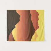 Zuidwestelijke woestijn zonsondergang met bergen wandkleed (Voorkant (horizontaal))