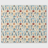 Zuidwestelijke woestijnbloem beschilderde tinten cadeaupapier (Vlak)