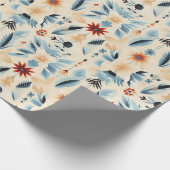 Zuidwestelijke woestijnbloem beschilderde tinten cadeaupapier (Hoek)