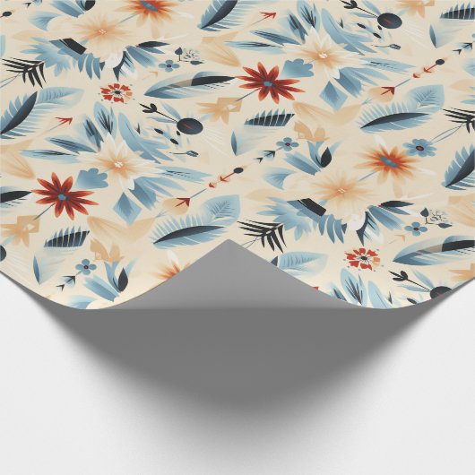 Zuidwestelijke woestijnbloem beschilderde tinten cadeaupapier (Hoek)