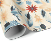 Zuidwestelijke woestijnbloem beschilderde tinten cadeaupapier (Rol Hoek)